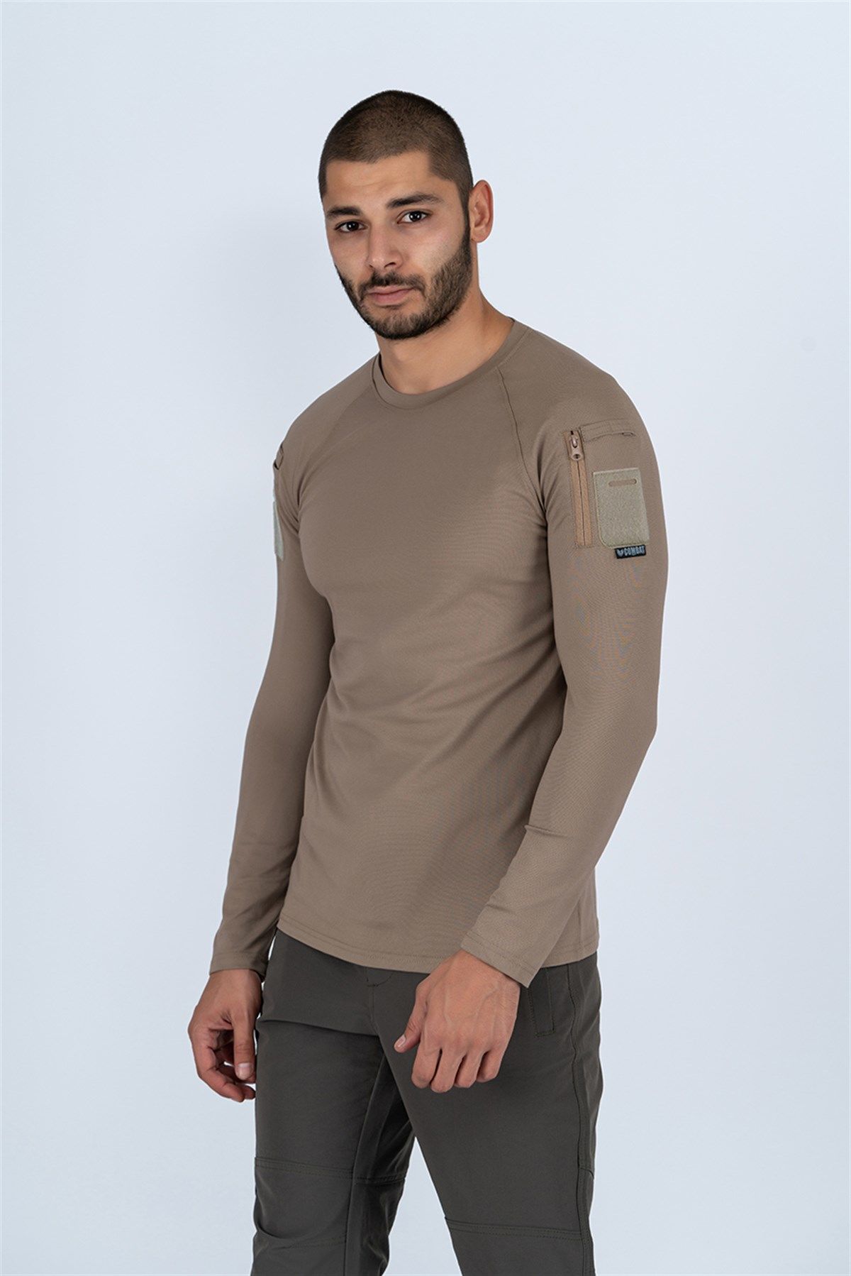 TacticalTactical T-Shirt Pike Uzun Kol, BEJ-CMB-PIKE-UK-801-001