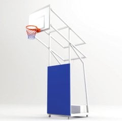 Basketbol Potası 4 Direk Tekerlekli,Ağırlıklı,Seyyar Fiber Amerikan Panya 90x120 cm r