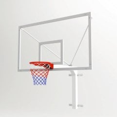 Basketbol Potası Duvara Montaj Antreman 10 mm Cam (Ak) Panya 90x120 cm