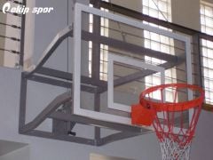 Basketbol Potası Duvara Montaj Antreman 10 mm Cam (Ak) Panya 90 x 120 cm Yükseklik Ayarlı