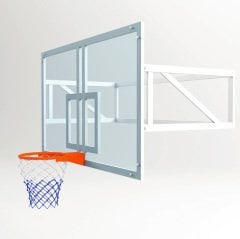 Duvara Monte Basketbol Potası Mekanik Cam (AK) Panya 10 mm 105x180