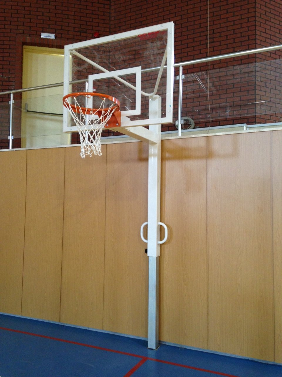 Tek Direk Basketbol Potası Cam Panya 15 mm 90x120