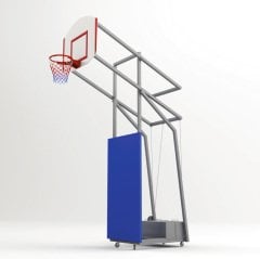 Basketbol Potası 4 Direk Tekerlekli,Ağırlıklı,Seyyar 18mm MDF Amerikan Panya 90x120 cm 20 Sabit Çember Yükselik Ayarlanabilir