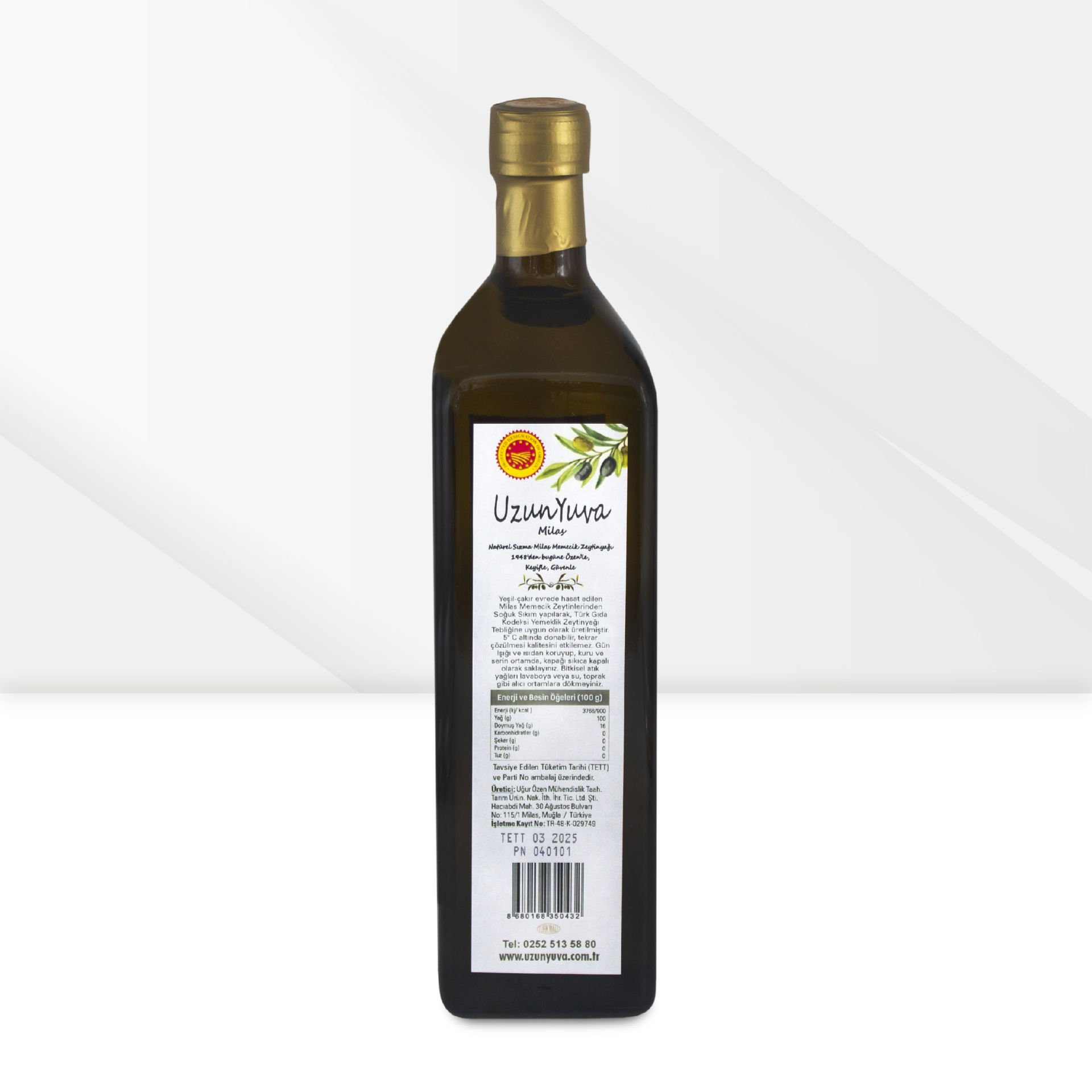 UZUNYUVA Natural Sızma Memecik Zeytinyağı 1 lt