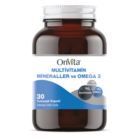 Omega 3 ve Multivitamin Mineraller, 30 Yumuşak Kapsül