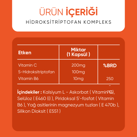 5-HTP, Hidroksitriptofan Kompleks 30 Kapsül