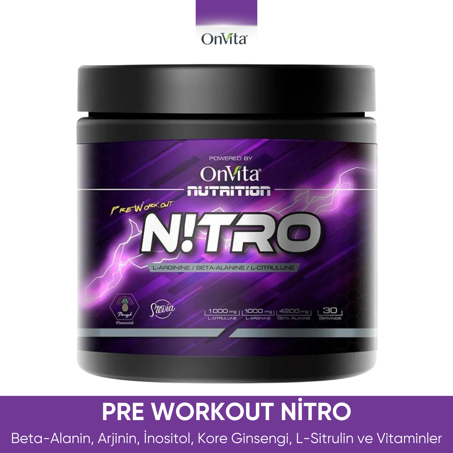 Nutrition Pre Workout Nitro L-arginine, Beta-alanine, L-citrulline