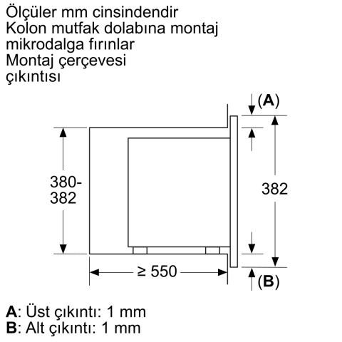 Profilo MDA1050 Ankastre Mikrodalga