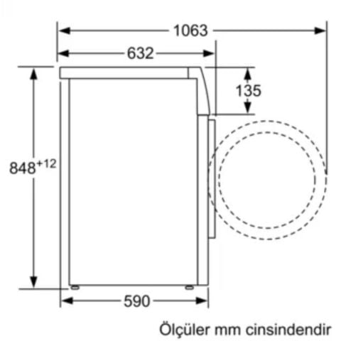 ProfiloCMJ1018XTR Çamaşır Makinesi 8 kg Gümüş