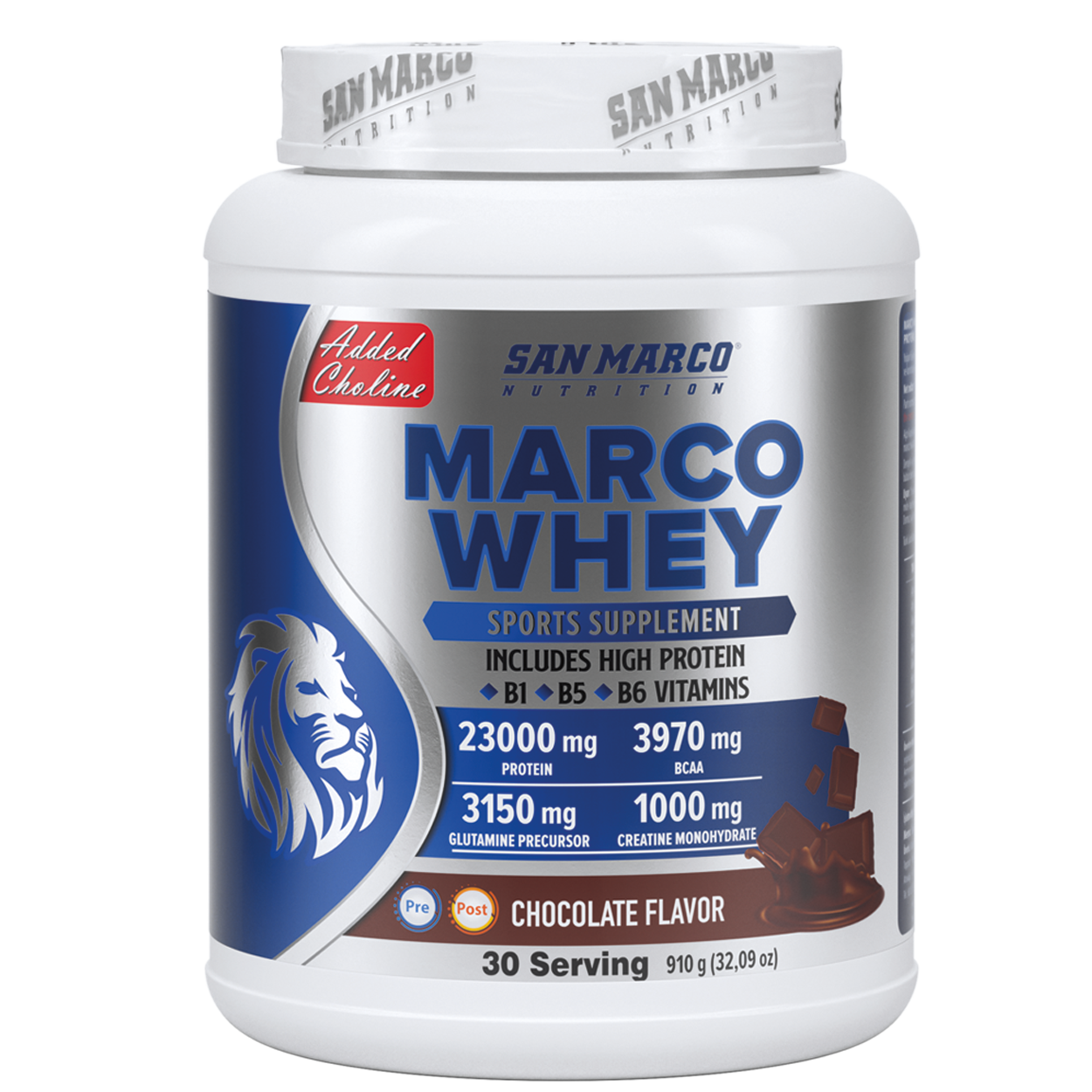 Sanmarco Marco Whey Protein Tozu Çikolata Aromalı 910 Gr