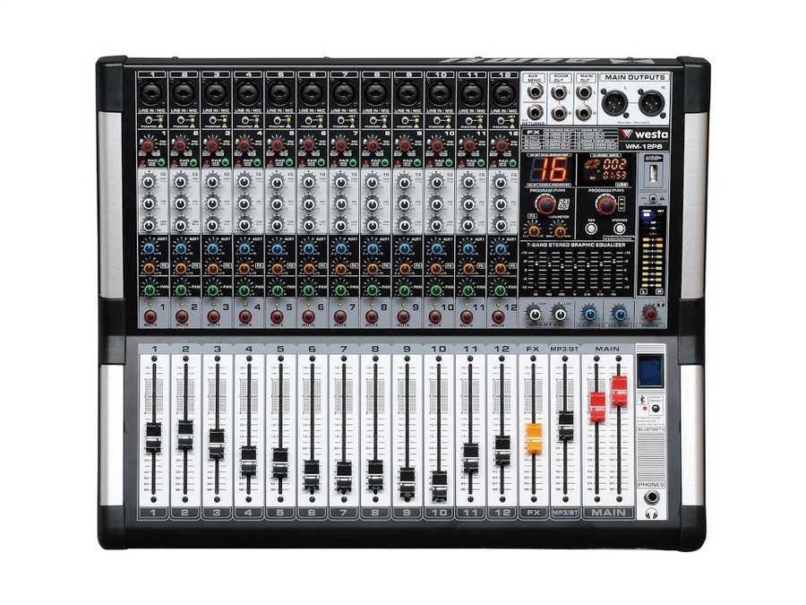 12 Kanal Mono 99DSP Dijital Efekt Power Mixer (2x500Watt)