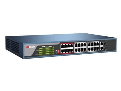 24 Port 10/100 PoE + 2 Port Gigabit Uplink + 2 SFP Switch