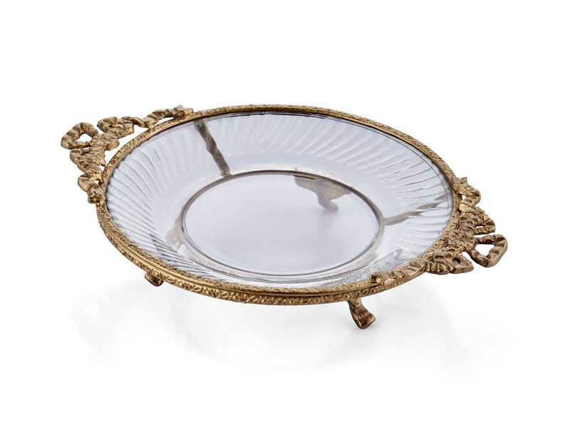 ORNAMENTAL DEKORATIF TEPSI ANTIK GOLD