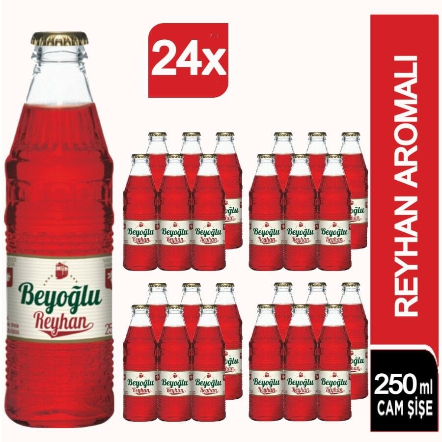 Beyoğlu Doğal Aromalı Reyhanlı Gazlı İçecek 24x250 ML