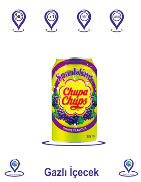 Chupa Chups Sparkling Grape Flavour 345 ml