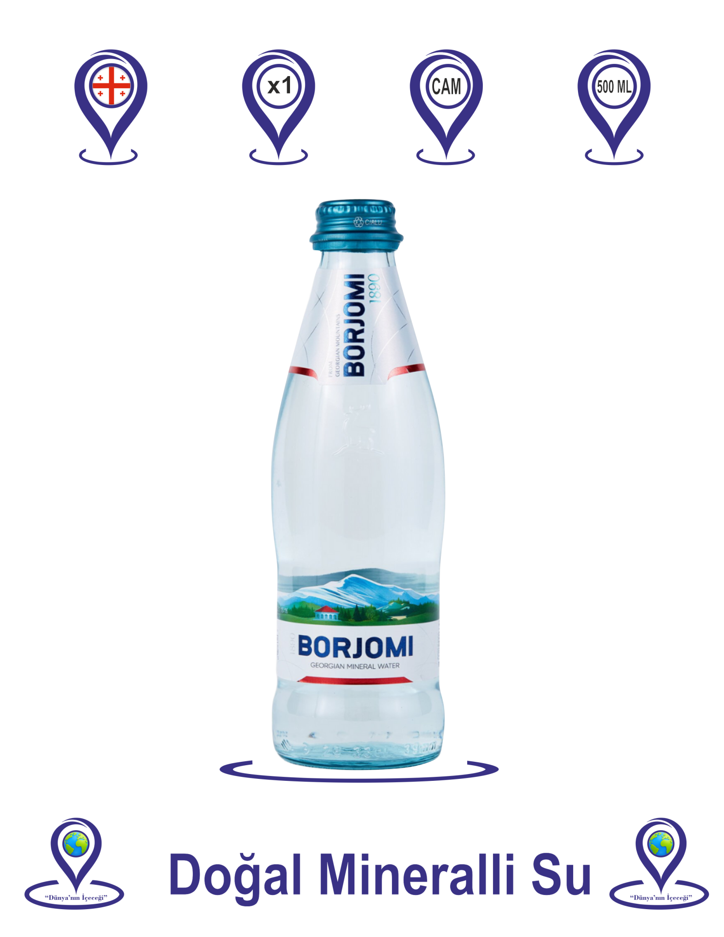 Borjomi Doğal Zengin Mineralli Su 500 ML