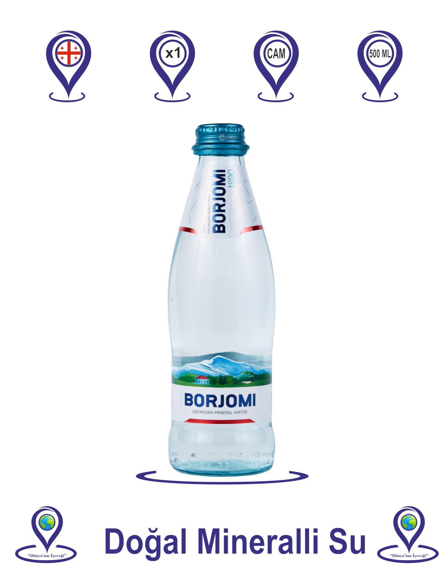 Borjomi Doğal Zengin Mineralli Su 500 ML