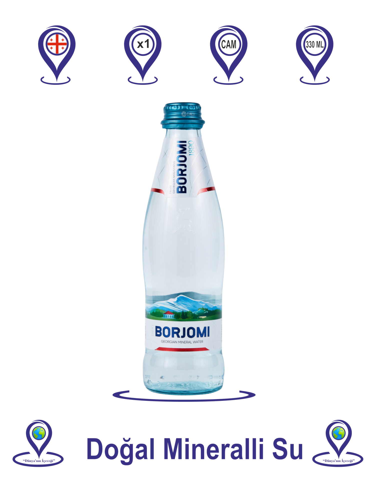 Borjomi Doğal Zengin Mineralli Su 330 ML