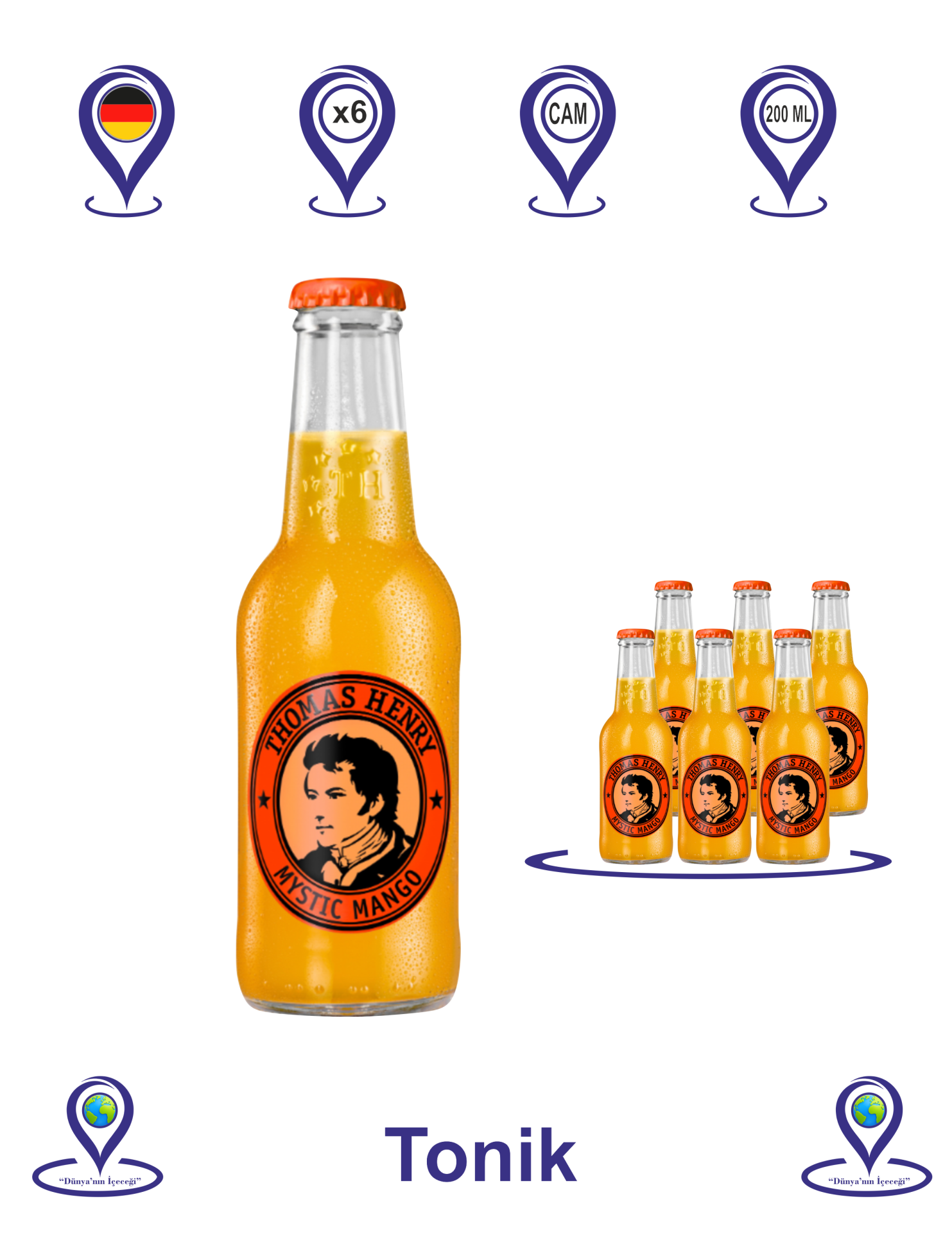 Thomas Henry Mistik Mango 200 ML X 6
