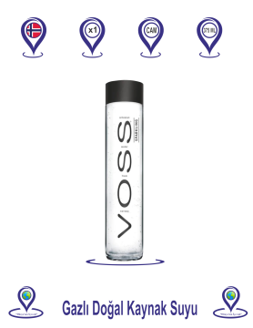 Voss Gazlı Doğal Kaynak Suyu Cam 800 ML