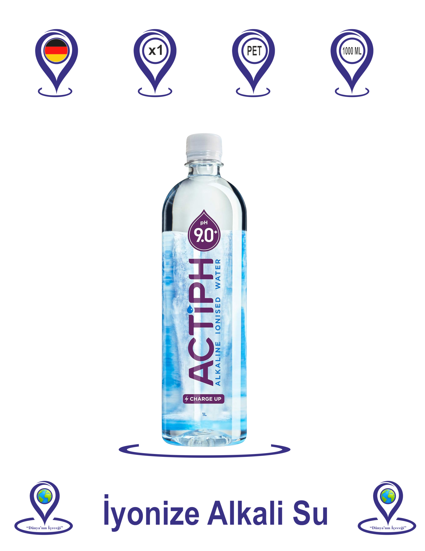 Actiph Alkali İyonize Su Pet 1000 ML