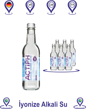 Actiph Alkali İyonize Su Cam 330 ML x 6
