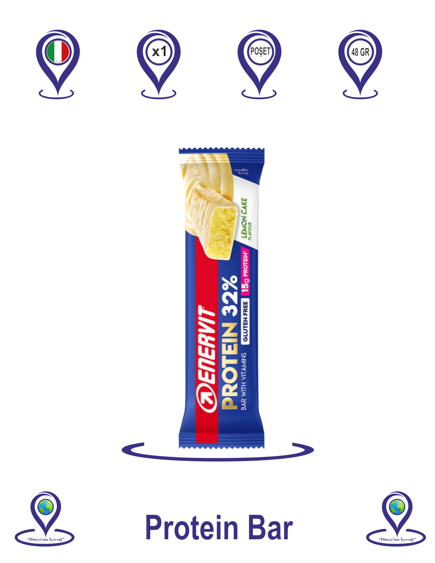 Enervit Protein Bar Lemoncake 48 Gr