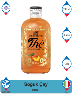 SAN BENEDETTO Indıan Black Tea Peach 250 ML x 4