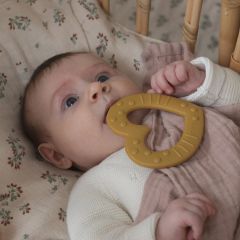 Bibs Diş Kaşıyıcı, Baby Bitie Heart Mustard