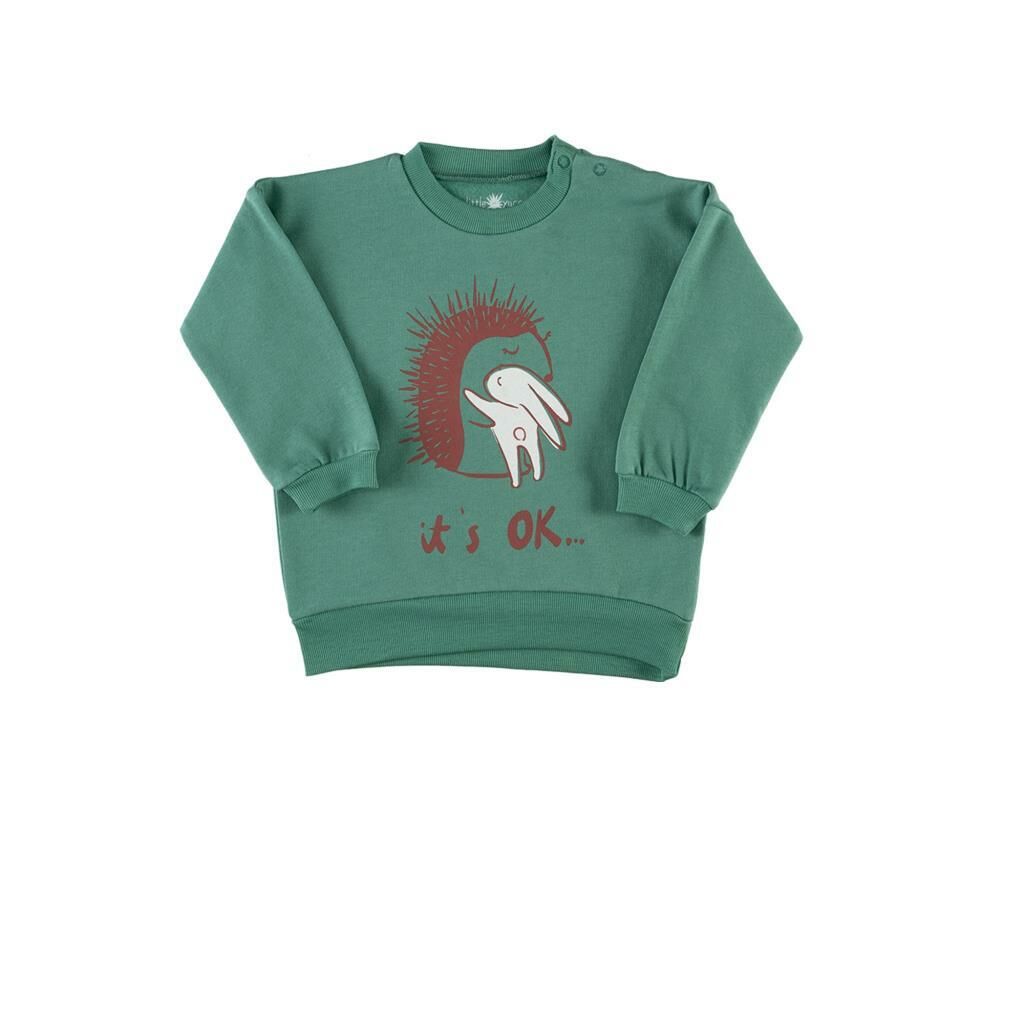 Little Yucca Grow Sweatshirt, Yeşil Kirpi