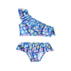 Miela Kids Ruffle Tek Omuz Bikini, Sea Shell