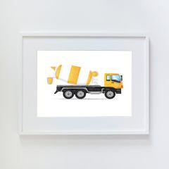 LFA Yellow Cement Mixer Çerçeveli Poster (L)