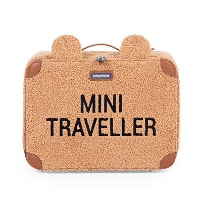 Mini Traveller Valiz Kanvas, Teddy Kahve