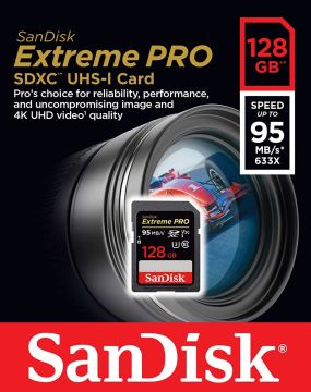 128GB Extreme Pro SDXC UHS-I SD Hafıza Kartı