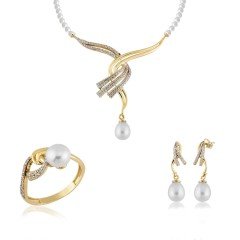 14K Sarmal İnci Set