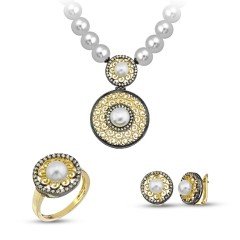 14K Harem İnci Set