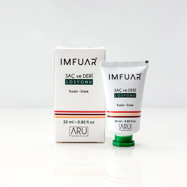 IMFUAR SAÇ VE DERİ SOLÜSYONU + LOSYONU / Egzama, Sedef, Mantar