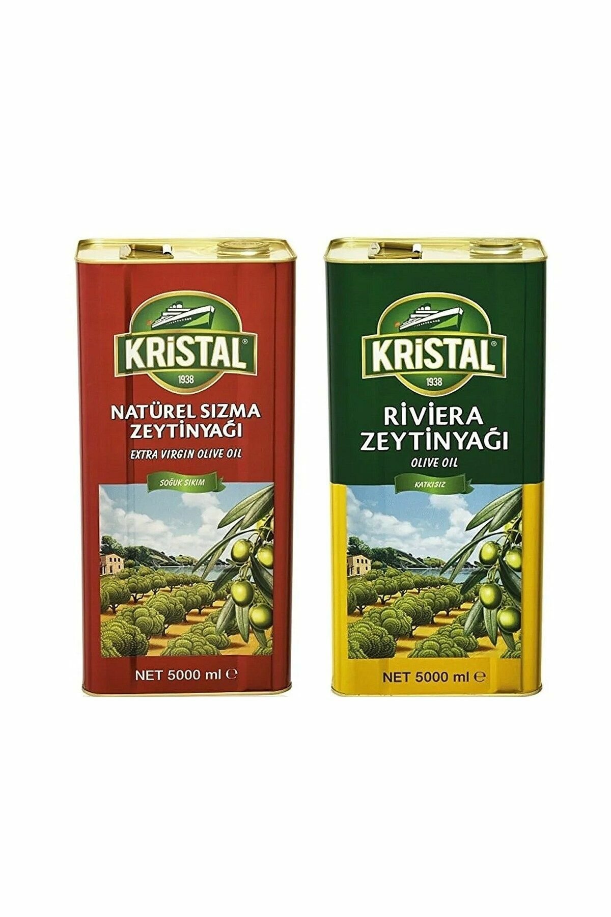 Naturel Sızma ve Riviera Zeytinyağı 5 litre 2 li Set