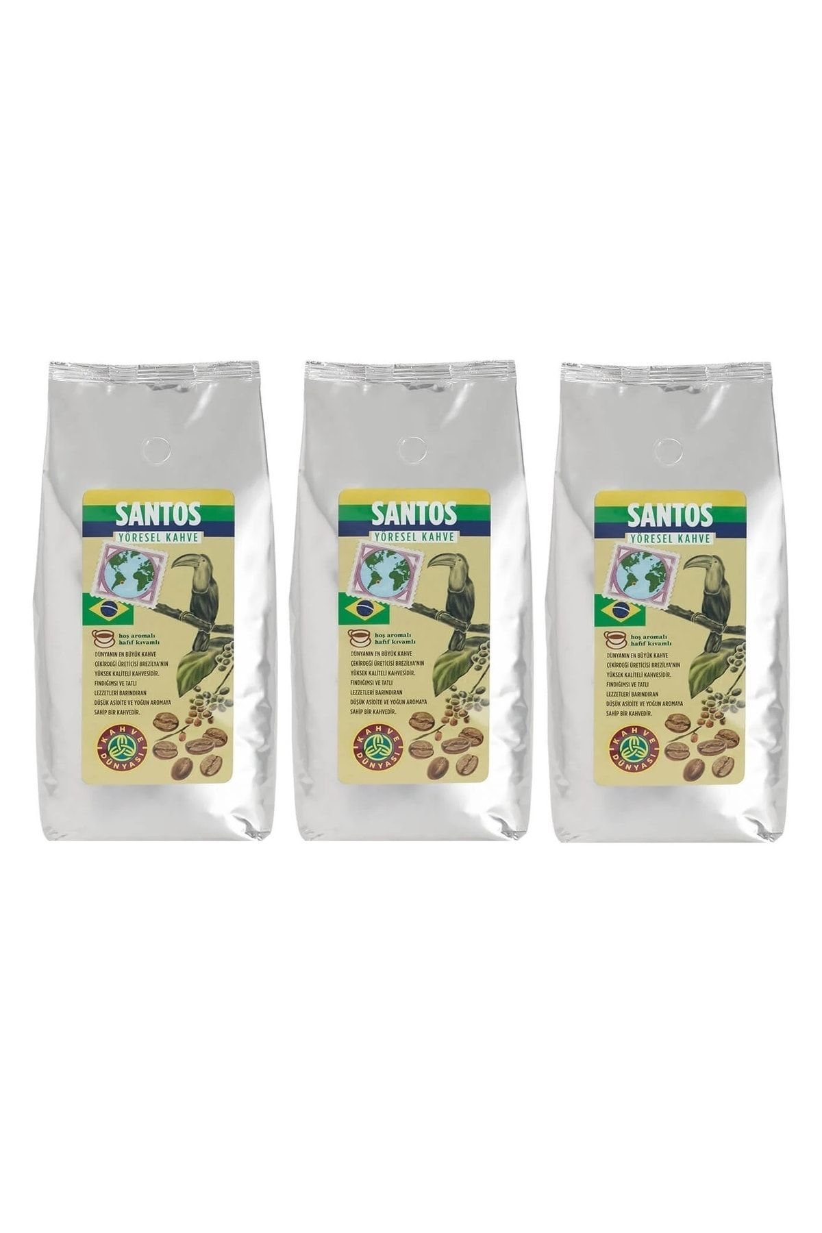 Kahve Dünyası Yöresel Santos Çekirdek Filtre Kahve 3x1000gr