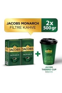 Jacobs Monarch Filtre Kahve 500 gr x 2 Adet + Jacobs Thermo Cup 650 ml