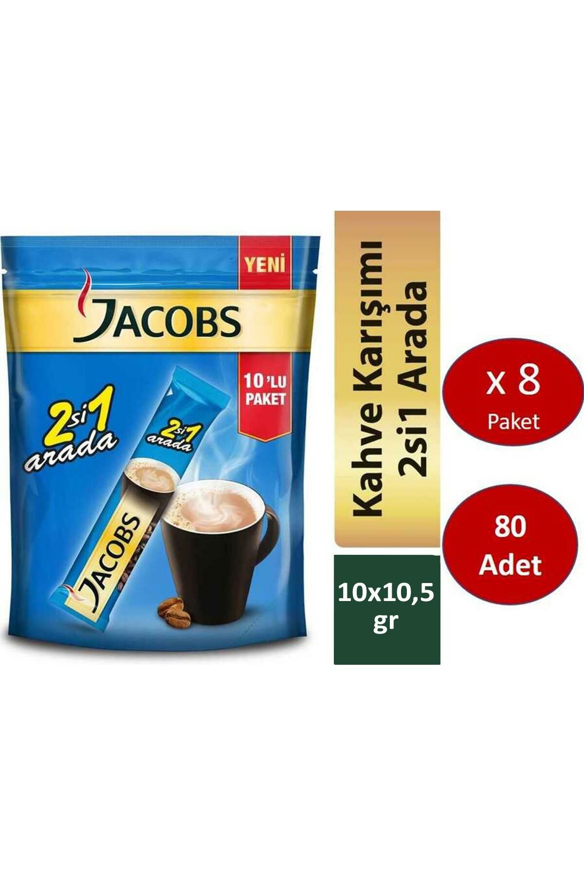 Jacobs 2si1 Arada 80 Adet Stick Kahve (10 x 8 Paket)