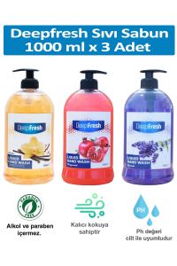 Deep Fresh Sıvı El Sabunu Seti 1000 ml x 3 Adet