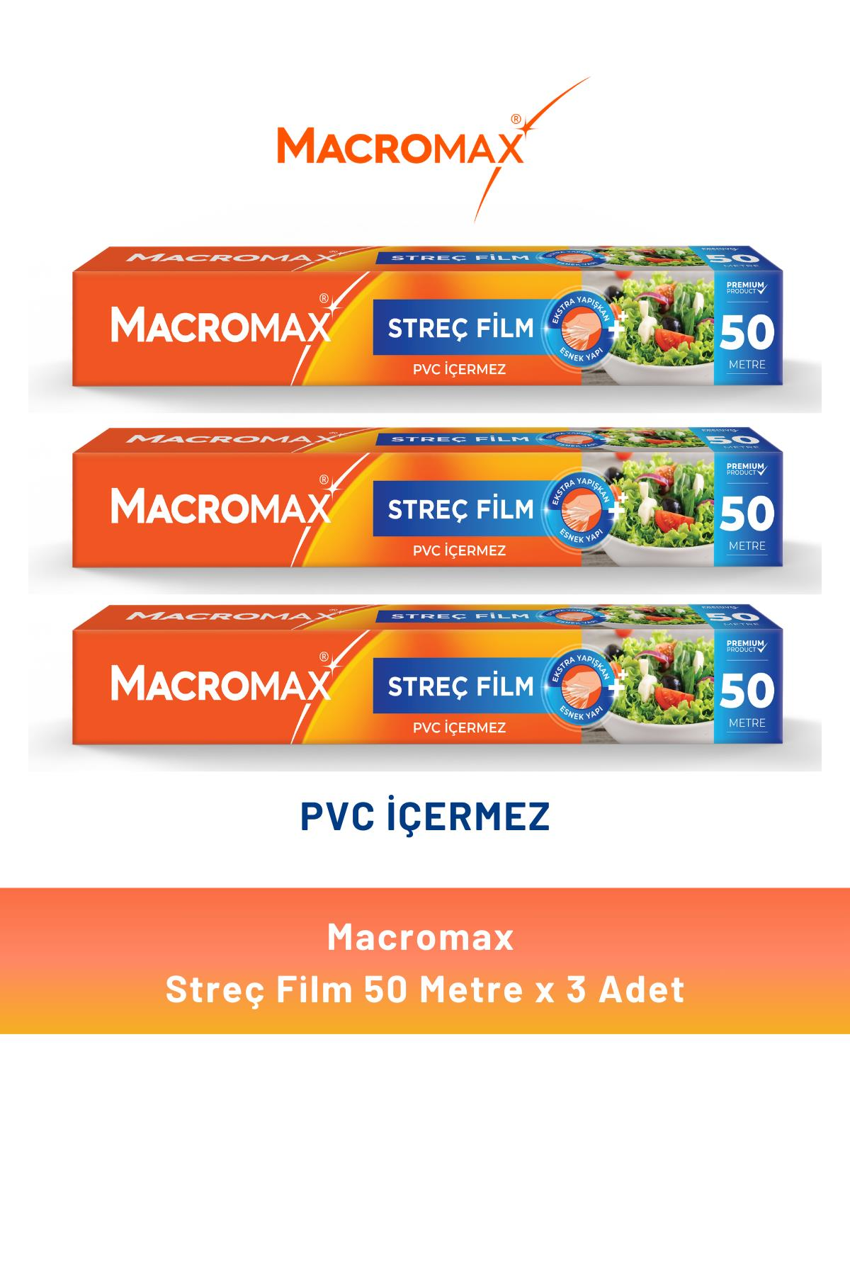 Macromax Streç Film 50 Metre x 3 Adet
