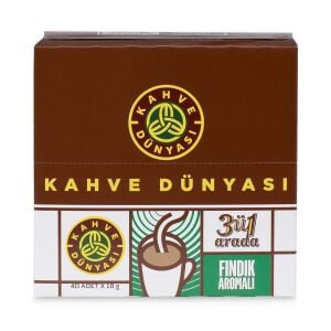 Kahve Dünyası 3ü1 Fındık Aromalı Kahve 40 x 18 gr x 8 Adet