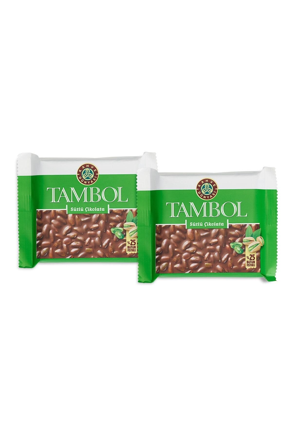 Kahve Dünyası Tambol Antep Fıstıklı Çikolata 77 gr x 2 Adet