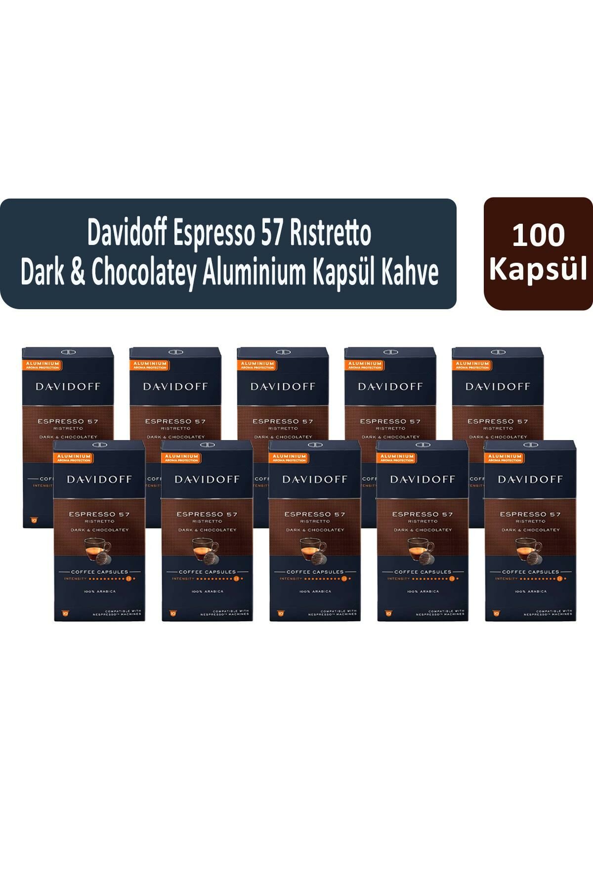 Davidoff Espresso 57 Ristretto Dark & Chocolatey Kapsül Kahve x 10 Adet