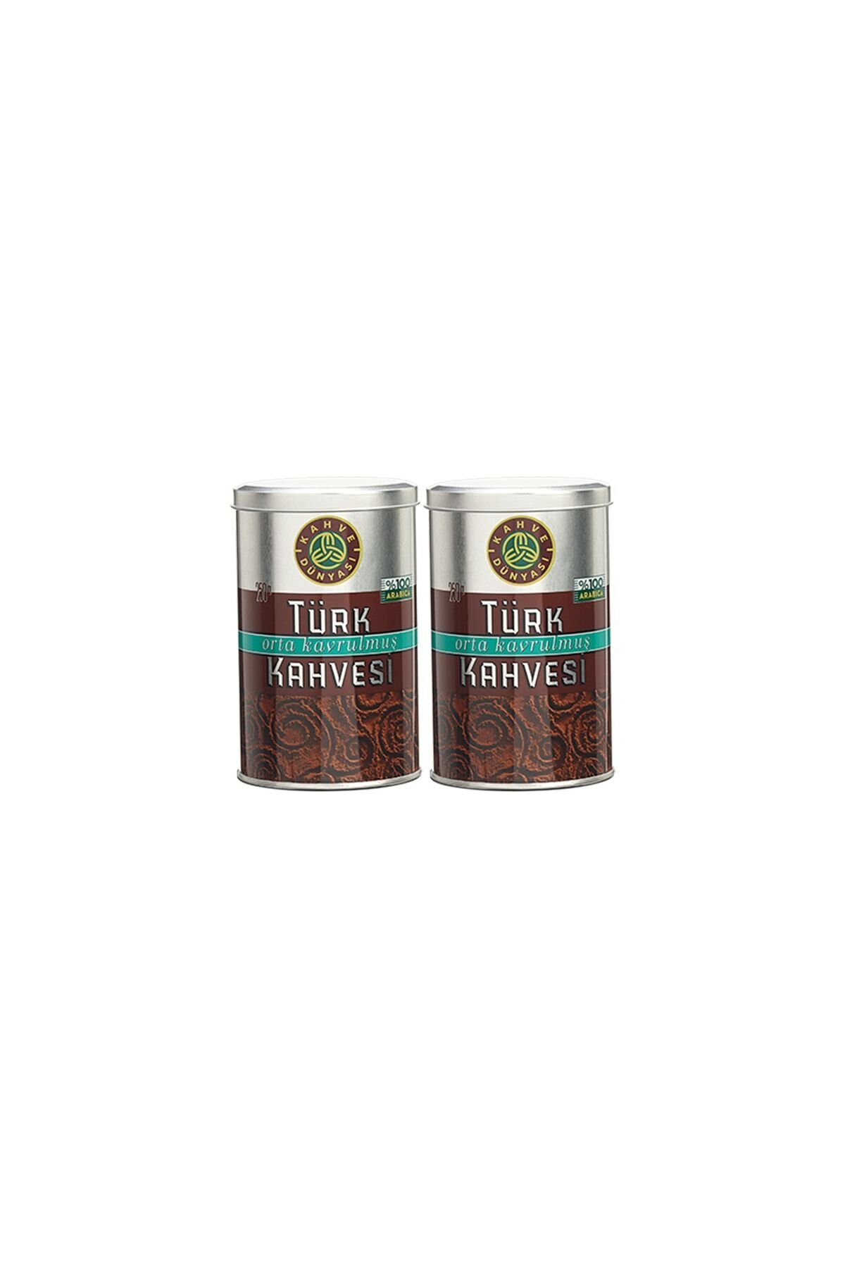 Kahve Dünyası Teneke Türk Kahvesi Orta Kavrulmuş 250 gr x 2 Adet