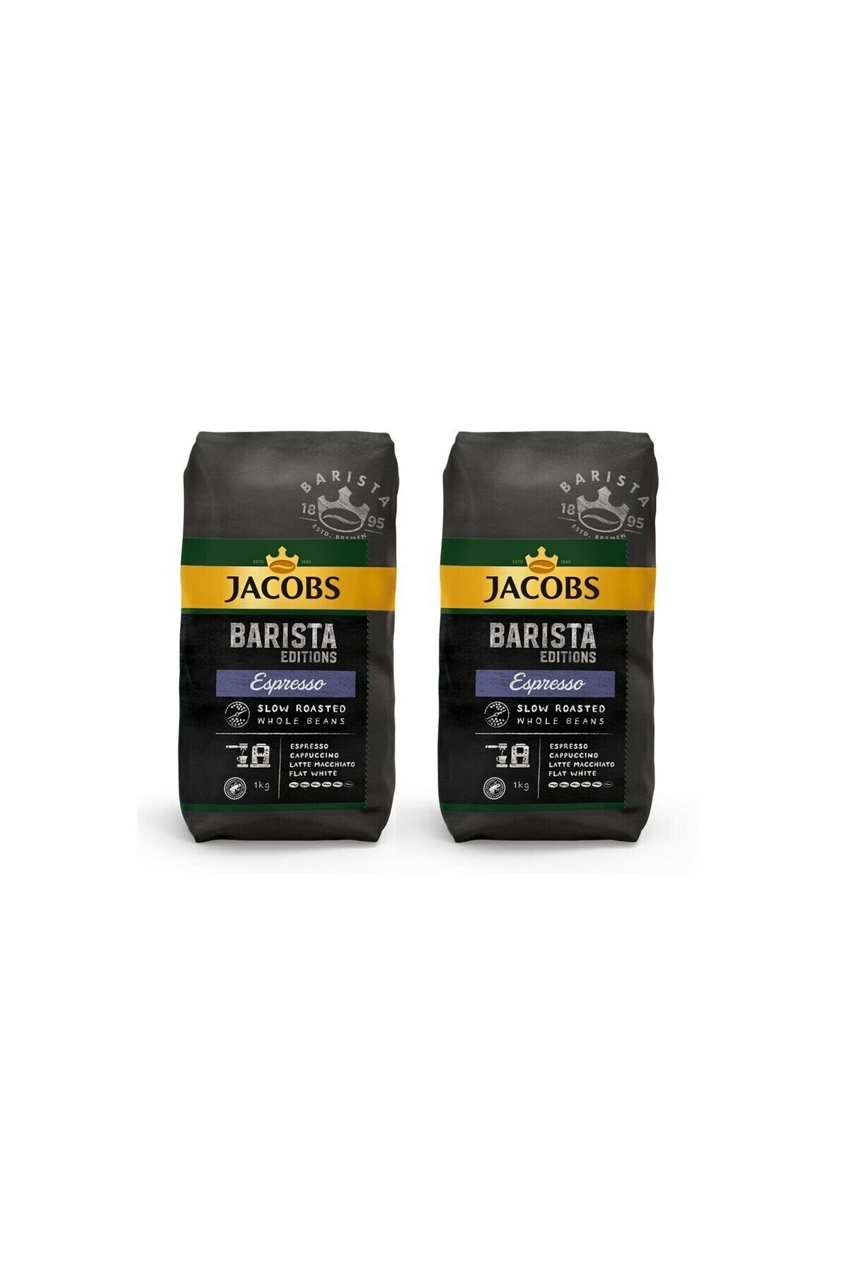 Barista Editions Çekirdek Kahve %100 Arabica Espresso 1 Kg x 2 Paket