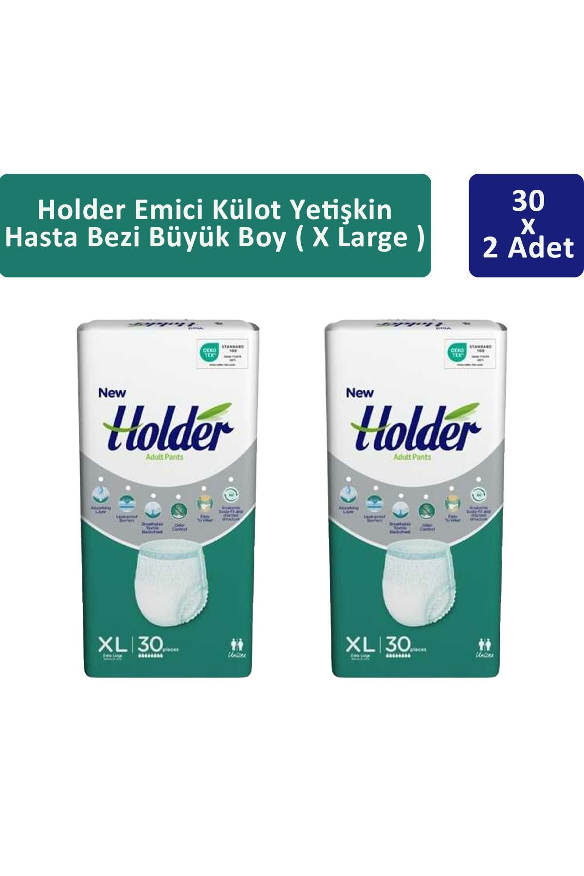 Holder Emici Külot Yetişkin Hasta Bezi Büyük Boy ( X Large ) 30 x 2 Adet