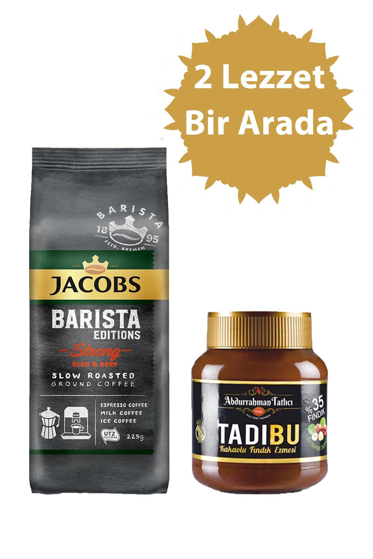 Jacobs Barista Editions Strong Filtre Kahve 225 gr ve Tadıbu Kakaolu Fındık  Ezmesi 330 gr - BunlarEve.com - 216,90 TL